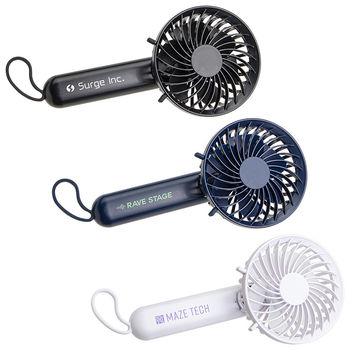 *NEW* Handheld Lightweight Rechargeable Fan with Carabiner to Attach to Bags, Belt Loops and More