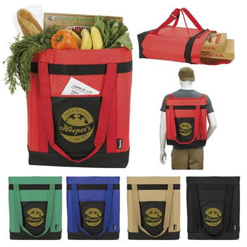 *NEW* 17" x 14" x 6.75" Insulated Tote Backpack Cooler with Multi-Carry Handles is Ideal for Market Goers & Delivery Drivers