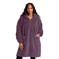 *NEW* Plush Poncho with a Generous Hood , Patch Pockets and a Drop Tail Hem is Perfect for Lounging Around the House