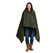 *NEW* Eddie Bauer® Packable Puffy Camp Poncho with Removable Hood is Both a Poncho and a Water-Resistant Blanket that Folds Into Itself for Easy Carry