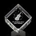 *NEW* 4.375" x 3.75" x 3.125" 3D Etched "Floating" Logo/Design Optical Crystal Corner Cube with Single Beveled Edge for Easy Display - MEDIUM