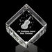 *NEW* 5.625" x 4.875" x 4" 3D Etched "Floating" Logo/Design Optical Crystal Corner Cube with Single Beveled Edge for Easy Display - LARGE