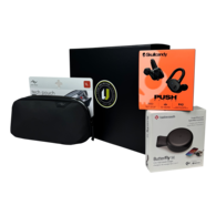 *NEW* Tech it Easy! Gift Set with Skullcandy® Wireless Earbuds, Twelve South® Travel Charger, and Peak Design® Tech Pouch in a Presentation Gift Box