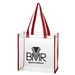 12" x 12" x 6" Clear Tote Bag with Colored Trim - Stadium Security Approved 