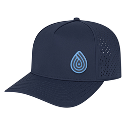 *NEW* The Water-Resistant Perforated Cap: 5-Panel, SNAP-BACK, Water-Resistant Crown and Modified Flat Visor, Poly/Spandex Blend with Perforated Sides and Back and UV Protection
