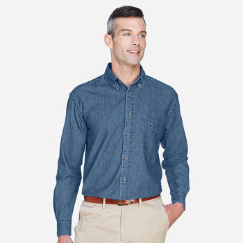 Men's Long-Sleeve Denim Shirt