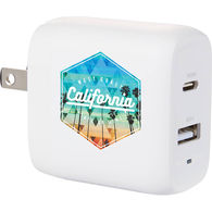 *NEW* Fast-Charging UL-Listed Dual USB-A and Type-C Wall Charger is the Perfect Gift for Business and Leisure Travelers