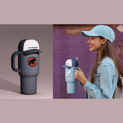 *NEW* 30 oz  Baseball Hat Tumbler in a Retail Gift Box - Vacuum Insulated with Ceramic-Inner Coating to Eliminate Metal Taste