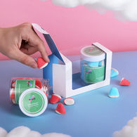 *NEW* Cloud NineCandy Gift Set with Strawberry and Blue Raspberry Cloud Puffs in a Decorative Giftbox with a Clear Windowpane