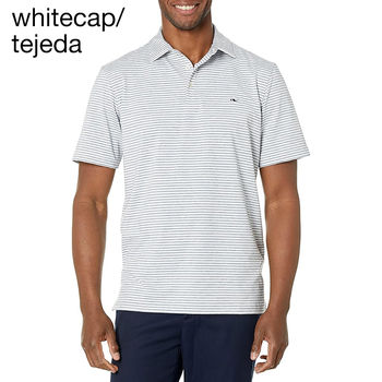 *NEW* Vineyard Vines&trade; Men's Heathered Winstead Stripe Sankaty Polo