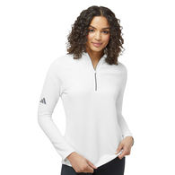 *NEW* Adidas&reg; Women's Spacer-Knit Stripe�Construction Quarter-Zip Pullover�Made from 100% Recycled Polyester