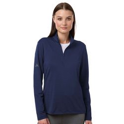 *NEW* Adidas&reg; Women's Textured Stripe-Look Quarter-Zip Pullover Made from Recycled Polyester&nbsp;