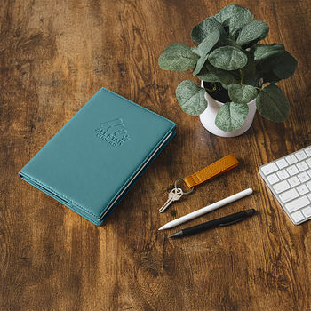 6" x 8.25" Pantone Color Matched Full-Grain Napa Leather Notebook with 160-Page Recycled Paper Fill