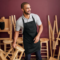*NEW* Heavy-Weight Full-Length Cotton Twill Apron with Stain-Release Protection, Two Patch Pockets, Pen Pocket