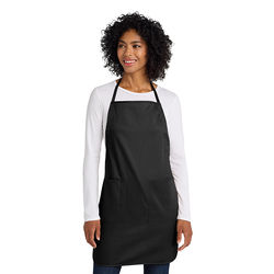 *NEW* Medium-Weight Full-Length Poly/Cotton Apron with Two Patch Pockets, Pen Pocket