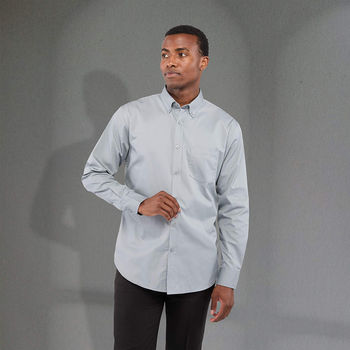 *NEW* MEN'S Button-Down Shirt, Durable Twill for Heavy Wear - GOOD