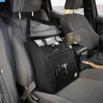 *NEW* Carhartt&reg; Seat Organizer Clips to a Seatbelt and is Perfect for Those That Travel and Work from Their Car/Truck
