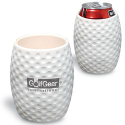 *NEW* Textured-Grip Golf-Themed Can Holder Makes for a Great "Golf Cart Leave Behind"