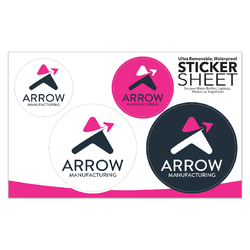 *NEW* Ultra Removable Vinyl Stickers for Laptops, Water Bottles and More on a 5" x 8" Sheet - 4 Layout Options