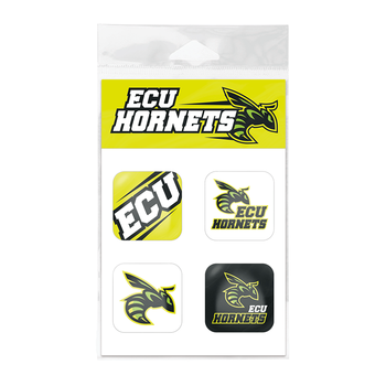 *NEW* 4" x 6" Pack of 4 Domed 1.5" Stickers with Permanent Adhesive&nbsp;in a Clear, Hanging Retail-Ready Bag