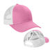 *NEW* Women's Fit Structured Snapback Trucker Cap with Back Keyhole Opening for Ponytails or Buns