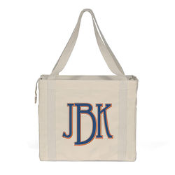 *NEW* 18" x 15" Gusseted 14 oz Heavyweight Deluxe Canvas ZIPPERED Tote with Two Exterior Side Pockets and Longer 32" Handles and Full-Color Printing