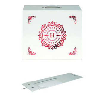 *NEW* 12.25" x 10.25" x 4.25" Magnetic Closure Handle Gift Box with a Foil Imprint