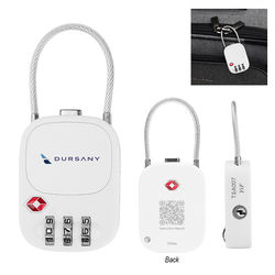 *NEW* TSA-Approved Luggage Lock with Reinforced Metal Cable Allows you to Set Your Own 3-Digit Combination