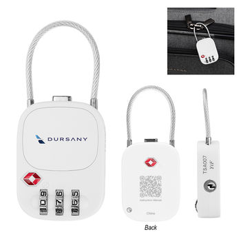 *NEW* TSA-Approved Luggage Lock with Reinforced Metal Cable Allows you to Set Your Own 3-Digit Combination