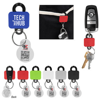*NEW* Patented Clippable Key Tag with Split Ring Attachment Clips to Belts, Bags and Pockets