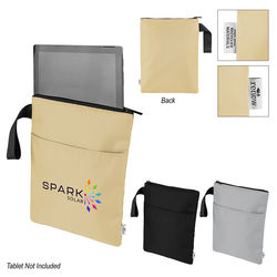 *NEW* Padded Recycled Material Book and Tablet Sleeve with Front Slip Pocket and Zippered Main Compartment &nbsp;&nbsp;