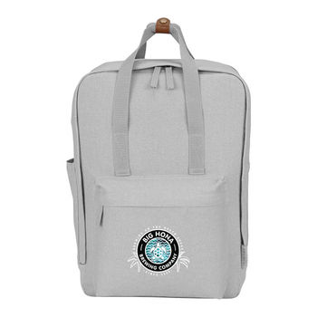 Cotton-Canvas Backpack Holds 15" Laptops
