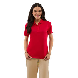 *NEW* Womens Moisture-Wicking Recycled&nbsp;Polo with UPF 50+ Protection & Snap-Button Placket&nbsp;-&nbsp;1% of Sales Donated to Eco Nonprofits