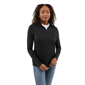 *NEW* Womens Lightweight, Recycled, Moisture-Wicking Quarter Zip with UPF 50+ Protection & Snag-Resistance&nbsp;-&nbsp;1% of Sales Donated to Eco Nonprofits