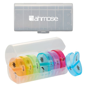 *NEW* 7-Day Pill Organizer with AM PM Compartments and Removable Travel Sections -&nbsp;