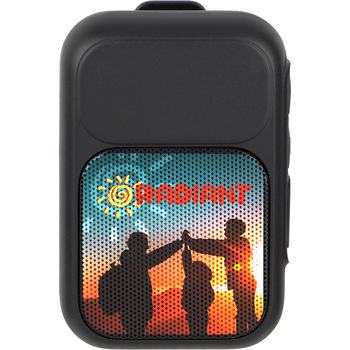 *NEW* IPX5 Water-Resistant Bluetooth Speaker with Magnetic Back and Integrated Clip Attachment for On-The-Go Tunes