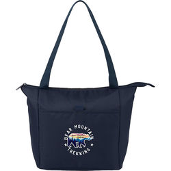 *NEW* Modern Grid-Pattern 6-Can Tote Cooler with Easy-Clean Lining, Front Slash Pocket, Dual Carry Handles & Recycled Fabric -&nbsp;1% of Sales Donated to Eco Nonprofits