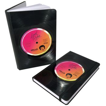 *NEW* 6" x 8" Journal with Recycled Vinyl Record Cover - Your Logo in Full Color on the Label!