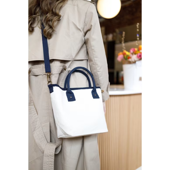 *NEW* 14" x 10" Mini Market Street Crossbody Tote is 100% Cotton with Adjustable, Detachable Strap