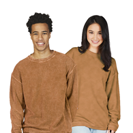 Charles River&reg; Adult Garment-Dyed, �Lived-In Look� Corded Cotton Crewneck Sweatshirt