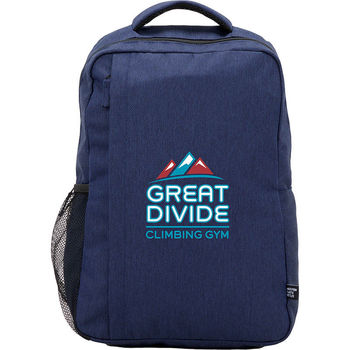 15 Commuter Backpack with Side Mesh Pocket is Made from 100% Recycled Plastic - 1% of Sales Donated to Eco Nonprofits