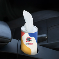 *NEW* Car Cupholder Tissue Dispenser with Refillable Design and 50 2-Ply Tissues is a Practical Tradeshow Giveaway