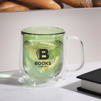 *NEW* 8.4 Oz. Double Walled Colored Glass Mug