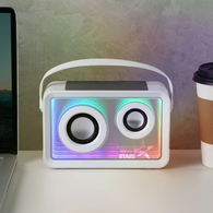 *NEW* 10W Powerful Wireless Speaker with Mesmerizing Infinity Mirror Effect and Dynamic Lighting that Responds to Your Audio, Adding an Immersive Visual Experience