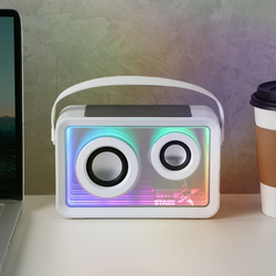 *NEW* 10W Powerful Wireless Speaker with Mesmerizing Infinity Mirror Effect and Dynamic Lighting that Responds to Your Audio, Adding an Immersive Visual Experience