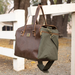 *NEW* 20" Rugged Cotton Canvas Weekender Duffel with Vegan Leather Straps and Brass Buttons Bottom to Protect from the Ground&nbsp;