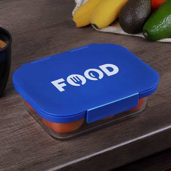 *NEW*  Glass Bento Lunch Box with Snap-Close Leak-Resistant Lid, Reusable Food Storage for Office and Leftovers