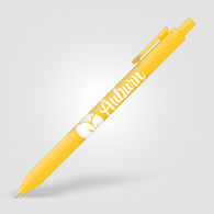 *NEW* Budget-Friendly Colorful Smooth-Writing Ballpoint Plastic Pen with Rubberized Soft Touch Finish