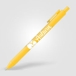 *NEW* Budget-Friendly Colorful Smooth-Writing Ballpoint Plastic Pen with Rubberized Soft Touch Finish