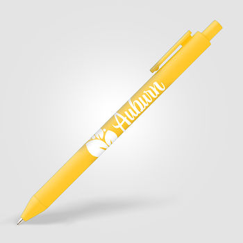 *NEW* Budget-Friendly Colorful Smooth-Writing Ballpoint Plastic Pen with Rubberized Soft Touch Finish